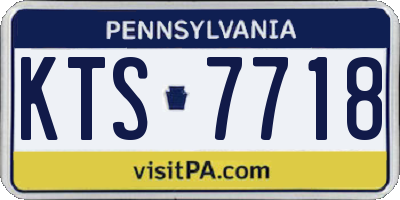 PA license plate KTS7718
