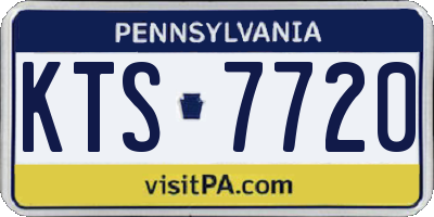 PA license plate KTS7720