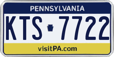 PA license plate KTS7722
