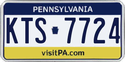 PA license plate KTS7724