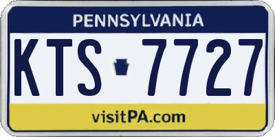 PA license plate KTS7727
