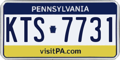PA license plate KTS7731
