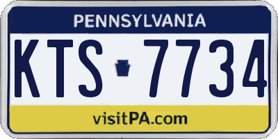 PA license plate KTS7734