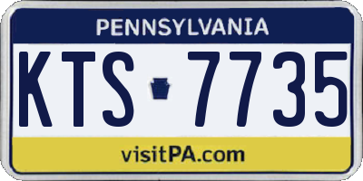 PA license plate KTS7735