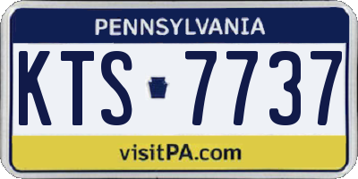 PA license plate KTS7737