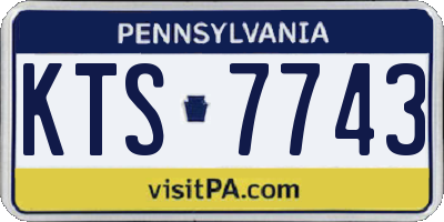 PA license plate KTS7743