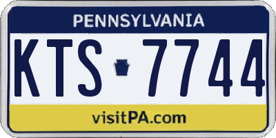 PA license plate KTS7744