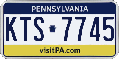 PA license plate KTS7745