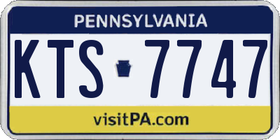 PA license plate KTS7747