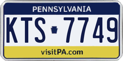 PA license plate KTS7749