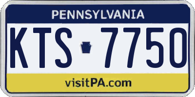 PA license plate KTS7750