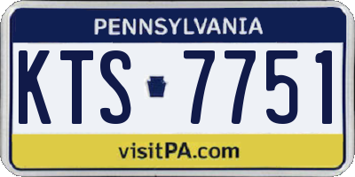 PA license plate KTS7751