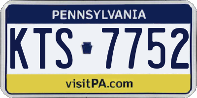 PA license plate KTS7752