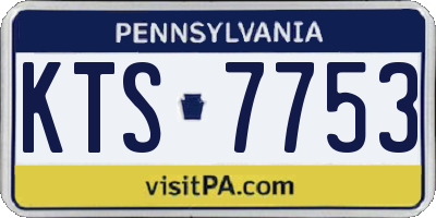 PA license plate KTS7753