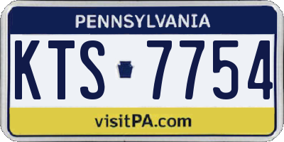 PA license plate KTS7754