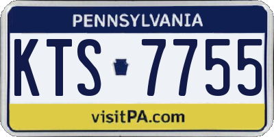 PA license plate KTS7755