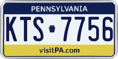 PA license plate KTS7756