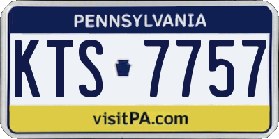 PA license plate KTS7757