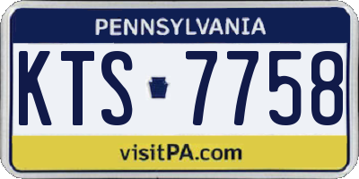 PA license plate KTS7758
