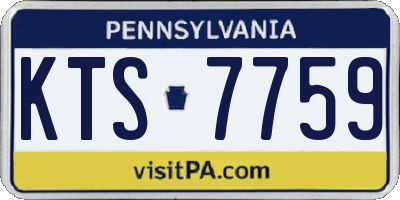 PA license plate KTS7759