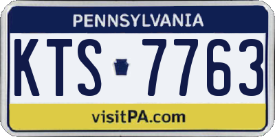 PA license plate KTS7763