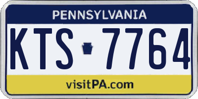 PA license plate KTS7764