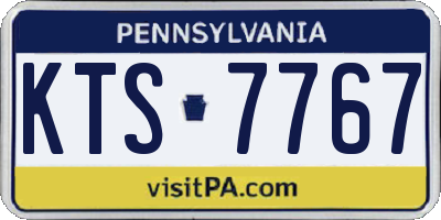 PA license plate KTS7767