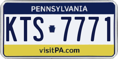 PA license plate KTS7771