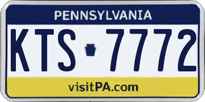 PA license plate KTS7772