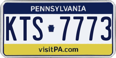 PA license plate KTS7773