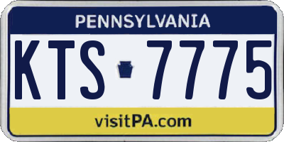 PA license plate KTS7775