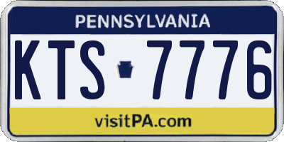 PA license plate KTS7776