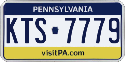 PA license plate KTS7779