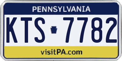 PA license plate KTS7782