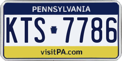 PA license plate KTS7786