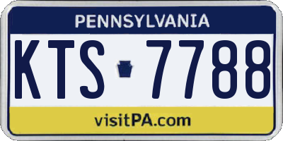 PA license plate KTS7788