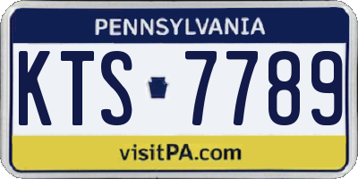 PA license plate KTS7789