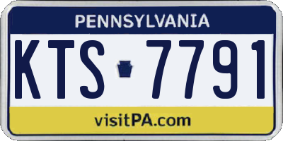PA license plate KTS7791