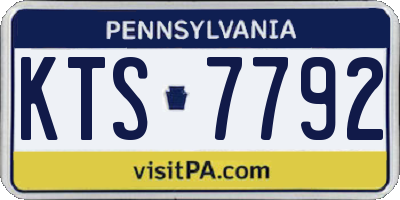 PA license plate KTS7792