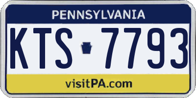 PA license plate KTS7793