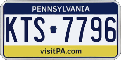 PA license plate KTS7796