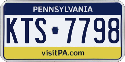 PA license plate KTS7798