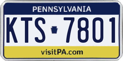 PA license plate KTS7801