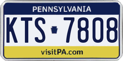 PA license plate KTS7808