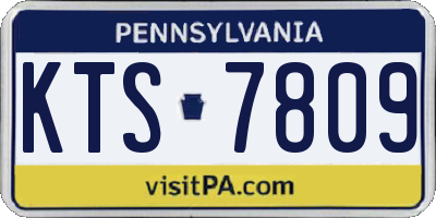 PA license plate KTS7809