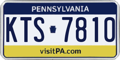 PA license plate KTS7810