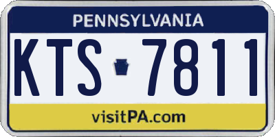 PA license plate KTS7811