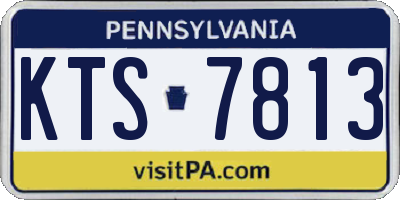 PA license plate KTS7813