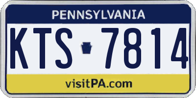 PA license plate KTS7814