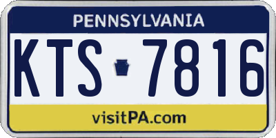 PA license plate KTS7816